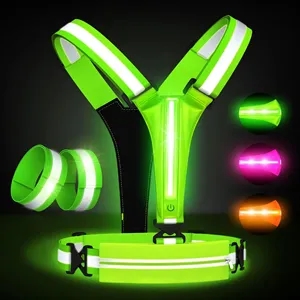 LED Reflective Vest Running Gear Set