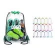 Clear Stadium Drawstring Backpack | https://www.bestnamebadges.com