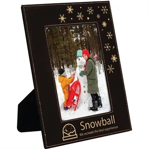 5" x 7" Black & Gold Leatherette Photo Frame
