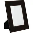 5" x 7" Black & Gold Leatherette Photo Frame | https://www.bestnamebadges.com