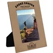 5" x 7" Light Brown Leatherette Photo Frame | https://www.bestnamebadges.com