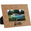 4" x 6" Light Brown Leatherette Photo Frame | https://www.bestnamebadges.com