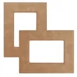 4" x 6" Light Brown Leatherette Photo Frame | https://www.bestnamebadges.com