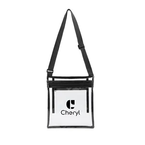 Clear PVC Crossbody Stadium Bag 9" X 10"