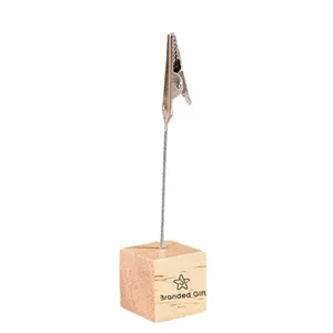Wooden Base Alligator Clip Holder