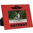 4" x 6" Red Leatherette Photo Frame | https://www.bestnamebadges.com