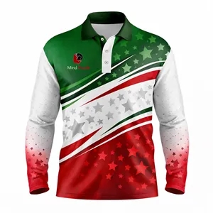 Unisex Sublimated Long Sleeve Polo Shirt Pique 160GSM