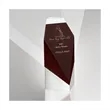Tonne II Diagonal Cut Octagon - Wood | https://www.bestnamebadges.com