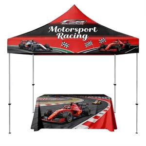 10' Heavy Duty  Canopy Tent w/ 6ft Table Cover (Full Color)