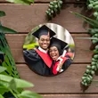 3.75 Inch Round Cork Back Photo Coasters | https://www.bestnamebadges.com