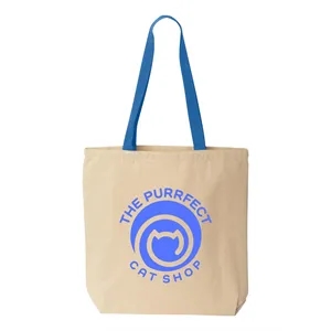 Liberty Bags Natural Tote with Contrast-Color Handles
