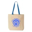 Liberty Bags Natural Tote with Contrast-Color Handles | https://www.bestnamebadges.com