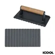 iCOOL® Kodiak Rectangular Cast Iron Meat Press | https://www.bestnamebadges.com
