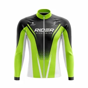 Unisex Long Sleeve Cycling Jersey Sublimated 300GSM