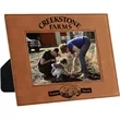 5" x 7" Rawhide Leatherette Photo Frame | https://www.bestnamebadges.com