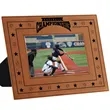 4" x 6" Rawhide Leatherette Photo Frame | https://www.bestnamebadges.com