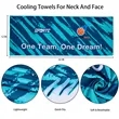 Custom Full Color Cooling Towel 32" x 12" | https://www.bestnamebadges.com
