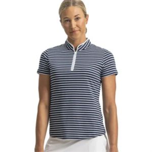 FootJoy Women's Zip-Front Stripe Shirt