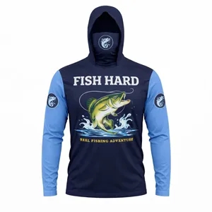 Unisex Sublimated SolarProtec Long Sleeve Hooded T-Shirt 180