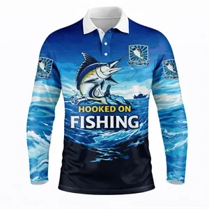 Unisex Solar Protect Sublimated Long Sleeve Polo Shirt 180G