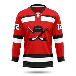 Men's Sublimated Ice Hockey Jersey Poly Interlock 160GSM
