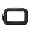 Clear PVC Cosmetic And Toiletry Bag With PU Leather Trim | https://www.bestnamebadges.com