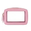 Clear PVC Cosmetic And Toiletry Bag With PU Leather Trim | https://www.bestnamebadges.com