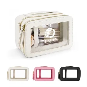 Double-Layer Transparent Travel Toiletry Bag