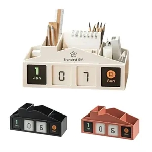 Desk Pen Holder With Calendar