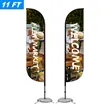 11' Custom Double Sided Feather Flag Kit With Cross Base | https://www.bestnamebadges.com