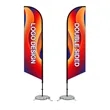 11' Custom Double Sided Feather Flag Kit With Cross Base | https://www.bestnamebadges.com