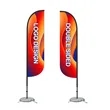 13' Double Sided Feather Flag Kit With Cross Base | https://www.bestnamebadges.com