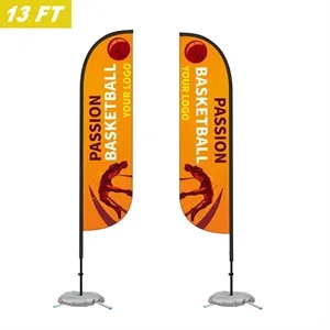 13' Double Sided Feather Flag Kit With Cross Base