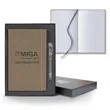 Linen Banded Medio Lined White Page Journal Gift Set | https://www.bestnamebadges.com