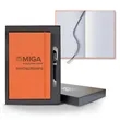 Linen Banded Medio Lined White Page Journal Gift Set | https://www.bestnamebadges.com