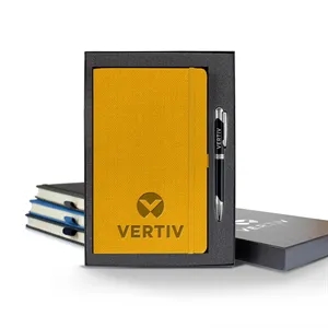 Montana Medio Lined Ivory Page Journal Gift Set | https://www.bestnamebadges.com