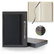 Black Laser Medio Lined Ivory Page Journal Gift Set | https://www.bestnamebadges.com
