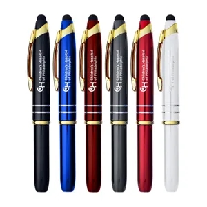 Union Printed - Kap Flashlight and Stylus Metal Pen 
