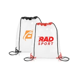 CLEAR DRAWSTRING CINCH BACKPACK 14" X 17"