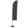 13' Solid-Color Blade Sail Sign Flag, 1-Sided, Scissor Base | https://www.bestnamebadges.com
