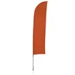13' Solid-Color Blade Sail Sign Flag, 1-Sided, Ground Spike | https://www.bestnamebadges.com