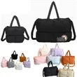 Multi-Color Quilted Puffy Nylon Tote Carryall | https://www.bestnamebadges.com