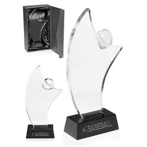 Baseball Crystal Glass Awards | https://www.bestnamebadges.com
