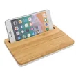 Bamboo Wireless Charging Pad with Phone Stand | https://www.bestnamebadges.com