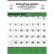Triumph® Calendars Green & Black Contractor Memo Calendar | https://www.bestnamebadges.com
