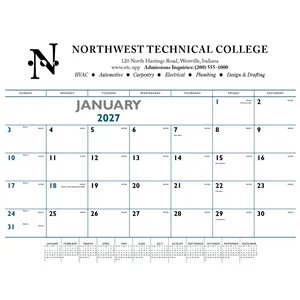 Triumph® Calendars Blue & Black Desk Pad