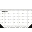 Triumph® Calendars Black & White Desk Pad with Vinyl Corners | https://www.bestnamebadges.com