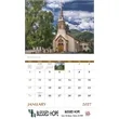 Good Value™ Scenic Churches - Stapled Calendar | https://www.bestnamebadges.com