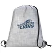 Good Value™ Non-Woven Shimmer Drawstring Backpack | https://www.bestnamebadges.com