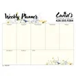 Triumph® Calendars Small Weekly Desk Pad - Floral | https://www.bestnamebadges.com